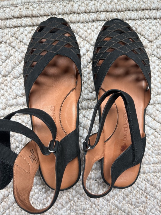 L'Amour Des Pieds Shoes - L’Amour Des Pieds Burcie Black Caged Slingback Sandals 8.5M